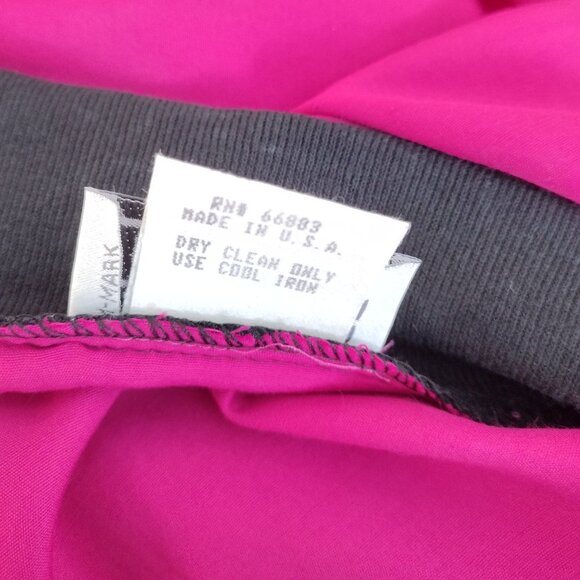 Vintage 1980s NWT Fuchsia Pink Sheer Sleeve Zippered Jacket Size M - Picture 10 of 11